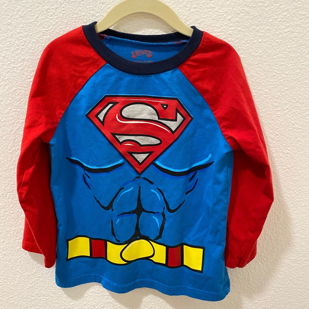 Superman boy long sleeve shirt NWOT